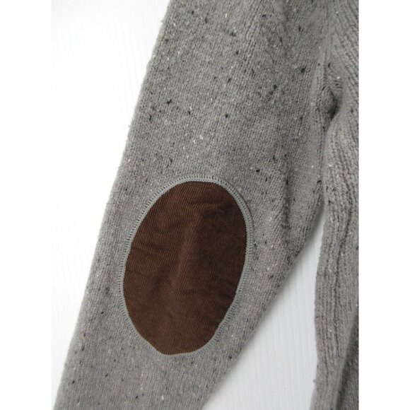 Line Of Trade Sweater Medium Wool Blend Pullover Corduroy Elbow Patches - Picture 8 of 11